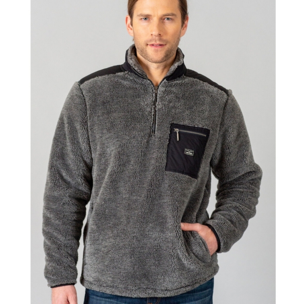 Kimes Ranch Men's Whiskey Fleece 1/4 Zip Pullover